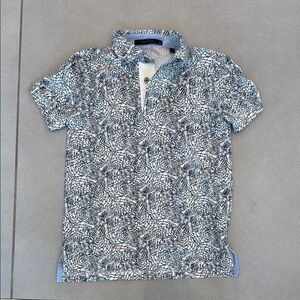 GREYSON PUPS Blue and White Patterned Shirt